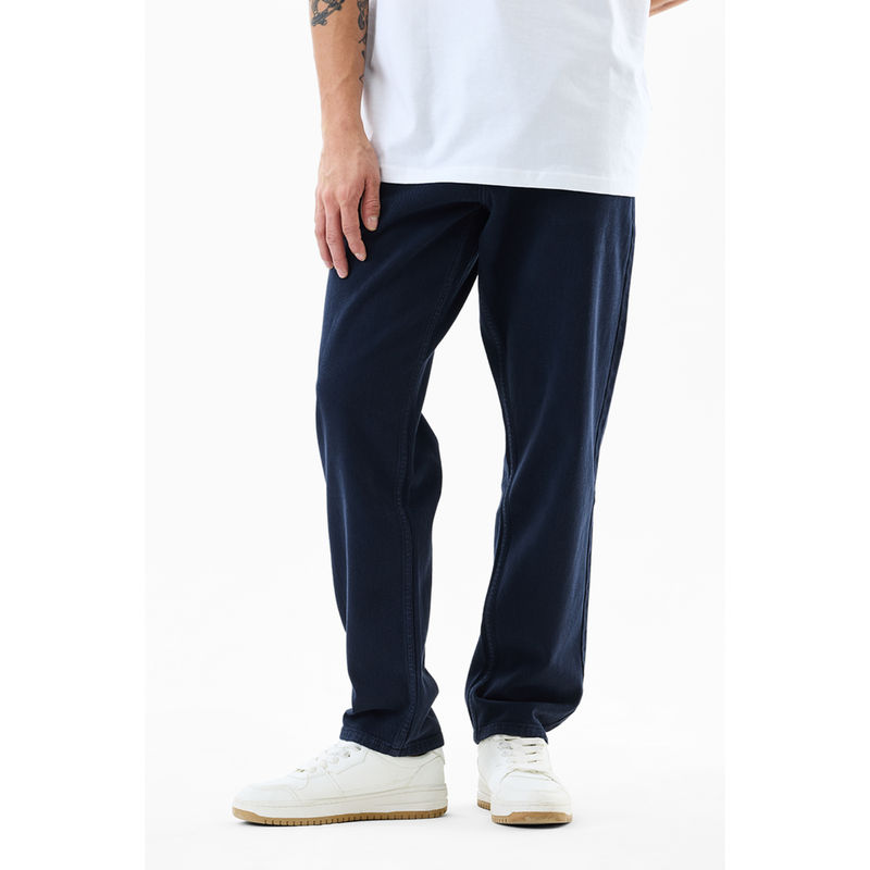 Snitch Navy Solid Loose Casual Jeans (30)