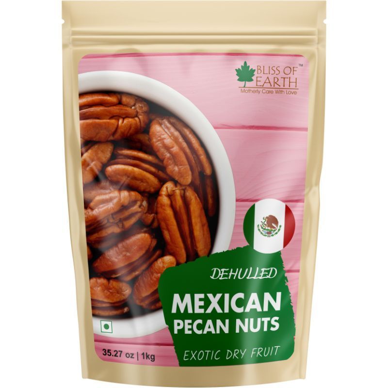 Bliss Of Earth Mexican Pecan Nuts - Raw & Dehulled