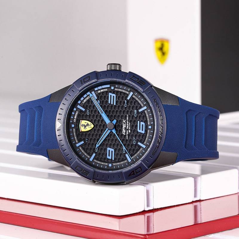 Buy Scuderia Ferrari Apex Quartz Black Round Dial MensWatch