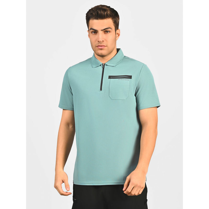 Skechers Men Zip Closure Polo (M)
