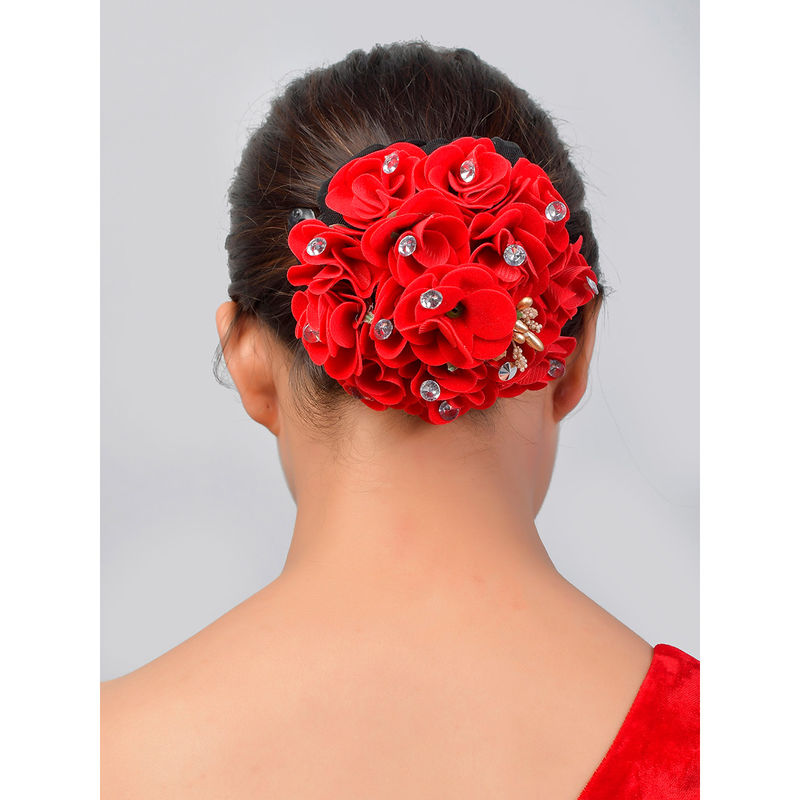 Silvermerc Designs Rose Flower Juda Bun Cover Hair accessory Buy