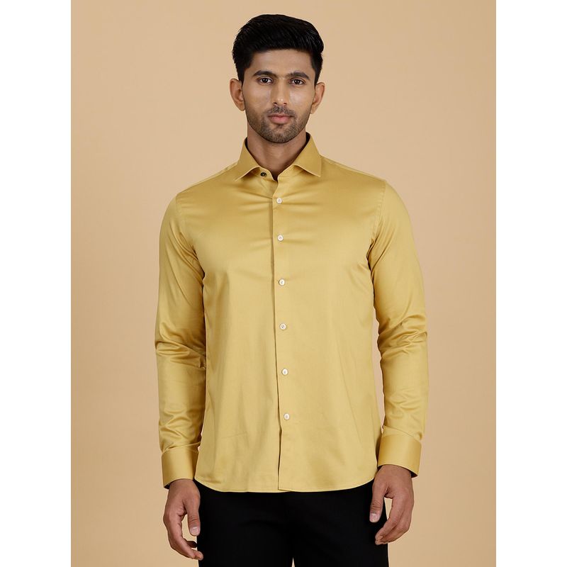 Wyre Men's Yellow 100% Cotton Slim Fit Party Wear Shirt (39)