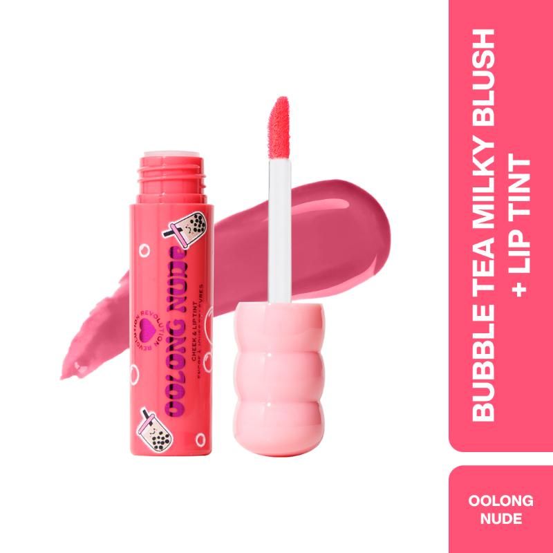 Makeup Revolution Bubble Tea Milky Blush + Lip Tint - Oolong Nude