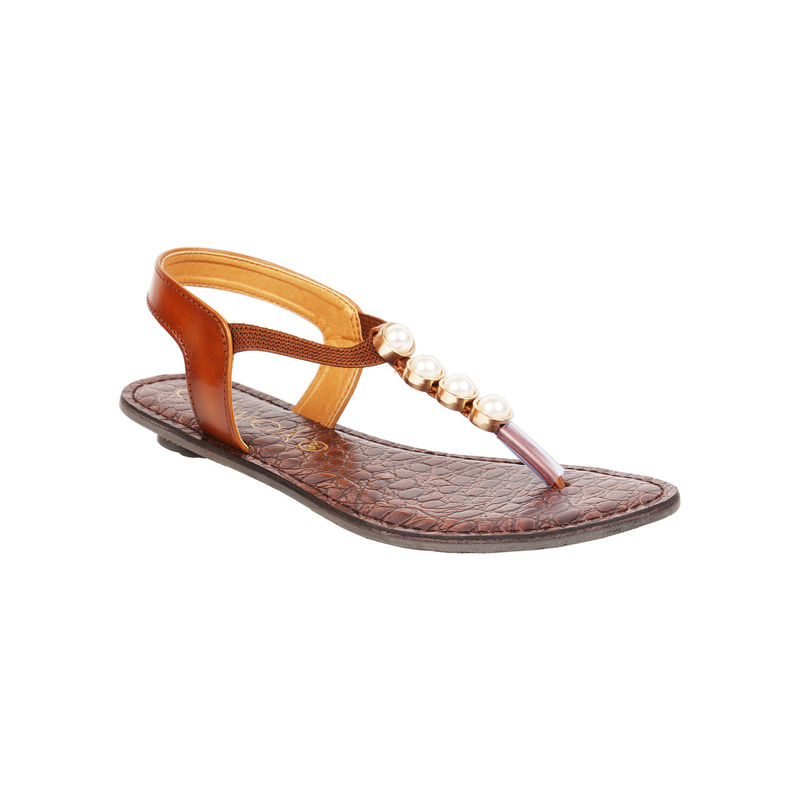 CATWALK Brown Embellished Flats Buy CATWALK Brown Embellished Flats