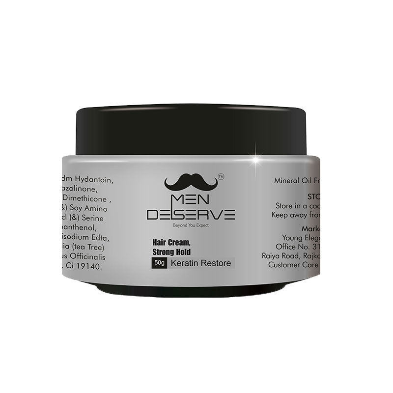 MEN DESERVE Hair Styling Cream Strong Hold Keratin Restore