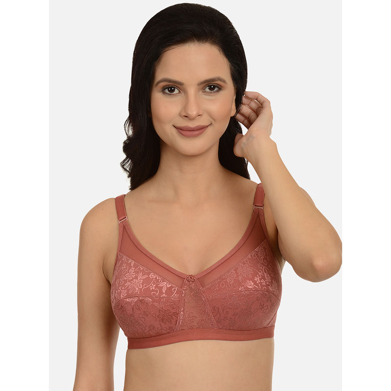 Mod & Shy Non-Padded Non Wired Mesh Net Minimizer Bra - Brown (34C)