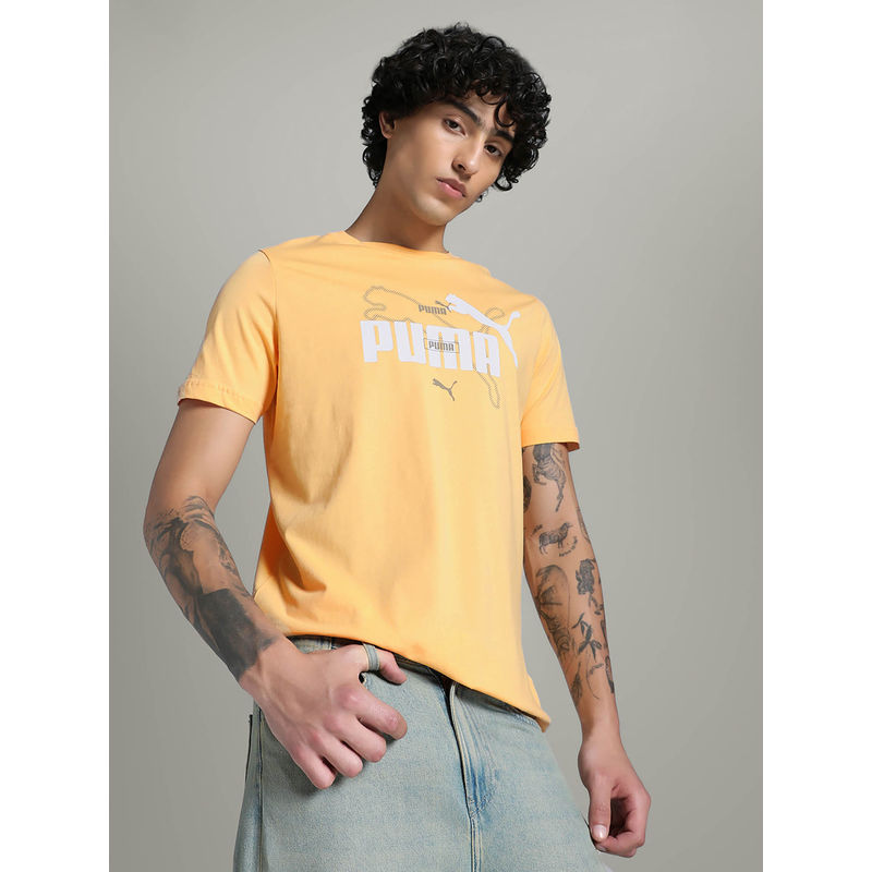 Puma Orange Logo Lab Summer Men's T-Shirt (S)