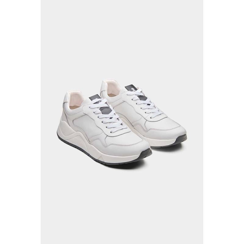Oroh Women White Leather Lace-Ups Sneakers (EURO 36)