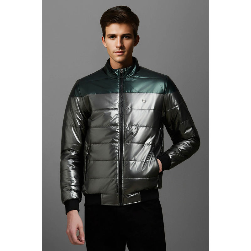 Louis Philippe Men Casual Grey Colorblock Jackets (2XL)