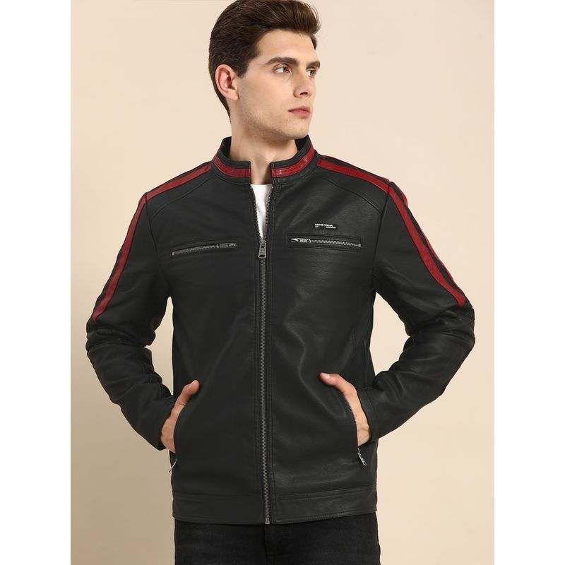 Black Regular Fit Men's Jacket by Being Human Clothing main image 1