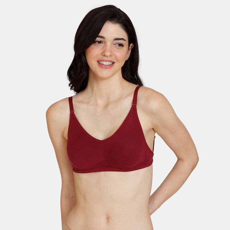Zivame Beautiful Basics Double Layered Non Wired 3-4Th Coverage Backless Bra Red (Set of 3) (34B)