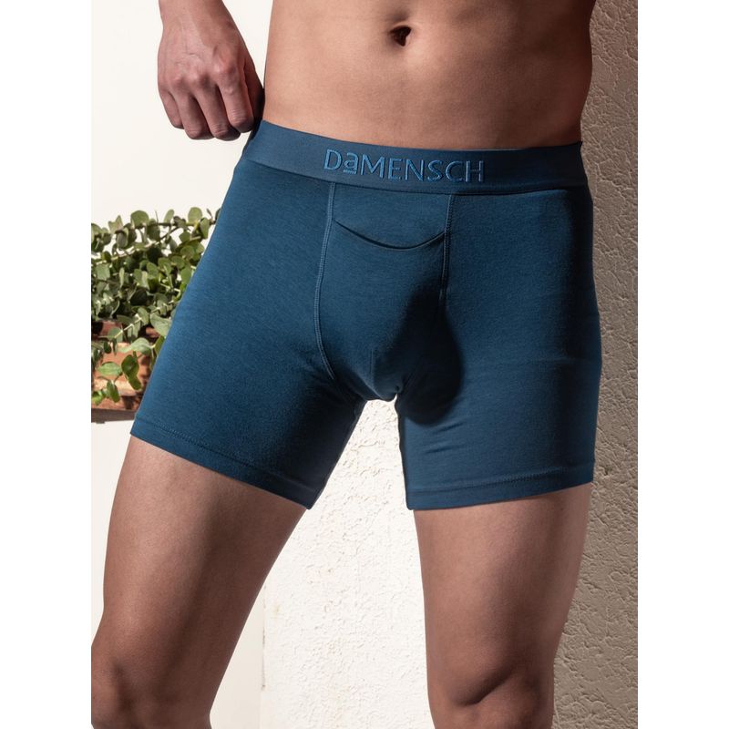 DaMENSCH Men Deo-Soft Solid Premium Egyptian Cotton-Modal Blend Boxer Brief (XL)