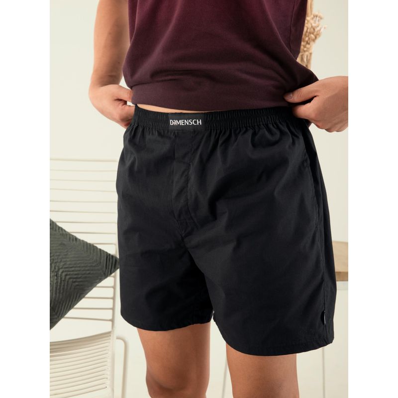 DaMENSCH Men Breeze Ultra-Light Solid Cotton Boxer Short (S)