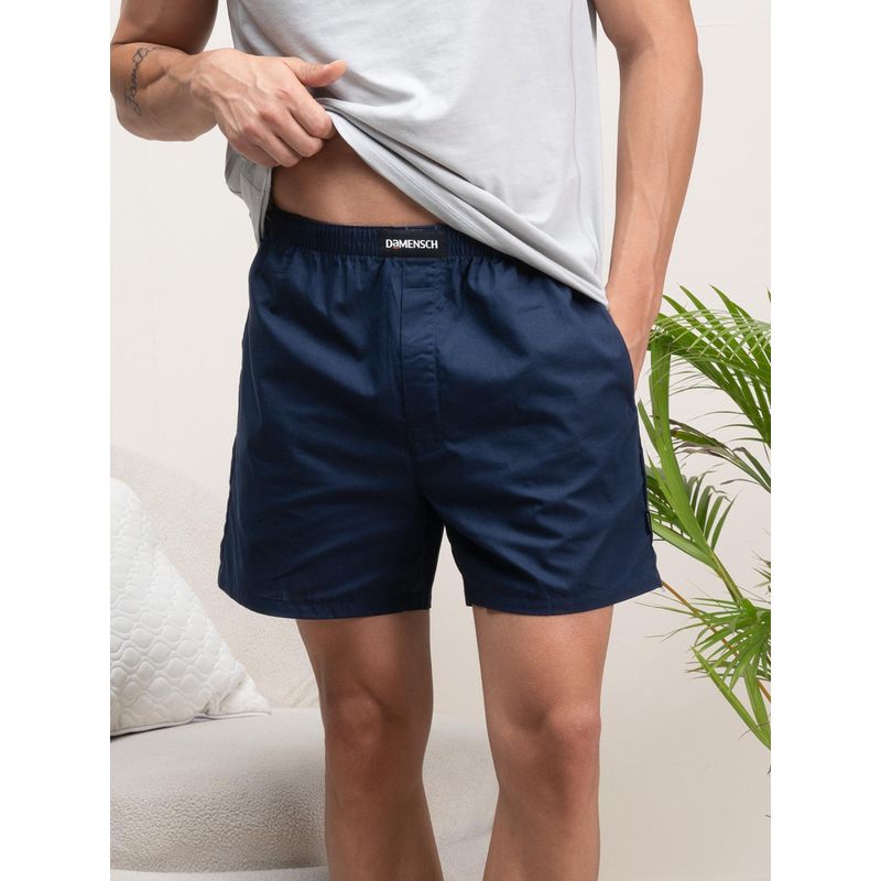 DaMENSCH Men Breeze Ultra-Light Solid Cotton Boxer Short (S)