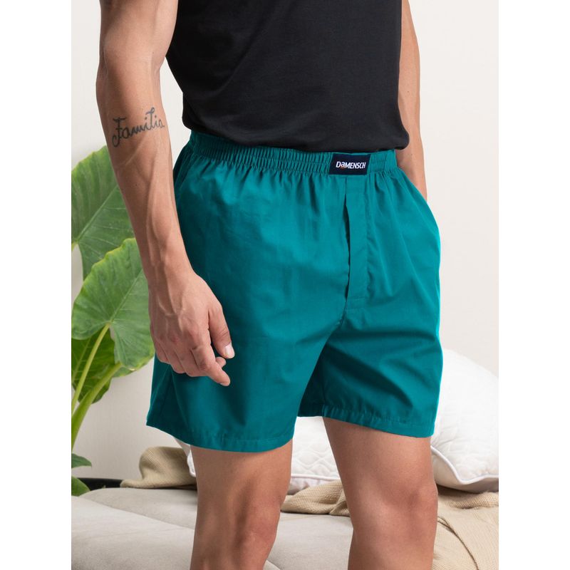 DaMENSCH Men Breeze Ultra-Light Solid Cotton Boxer Short (S)