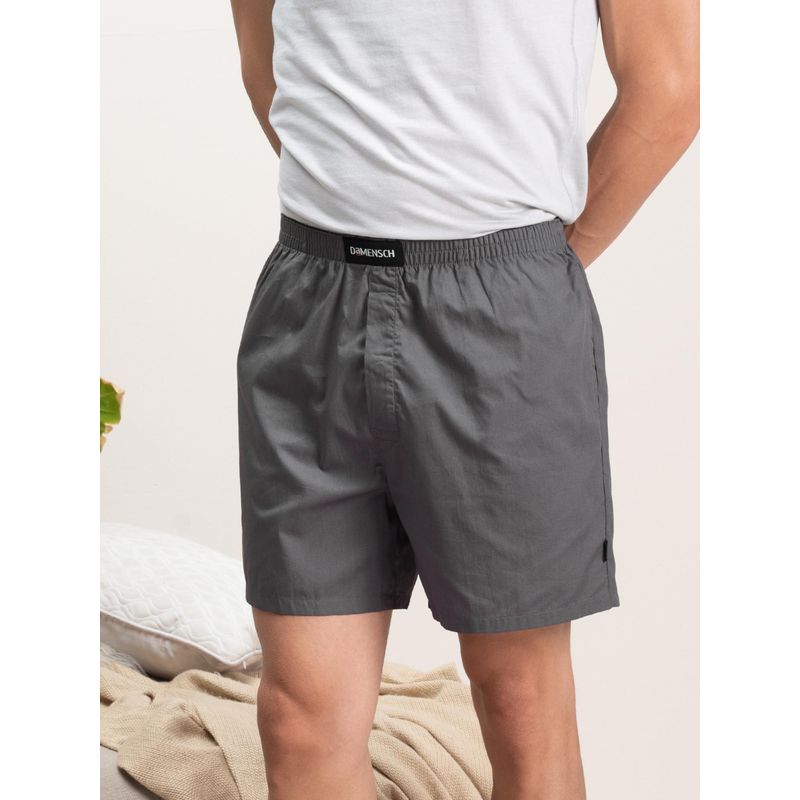 DaMENSCH Men Breeze Ultra-Light Solid Cotton Boxer Short (S)