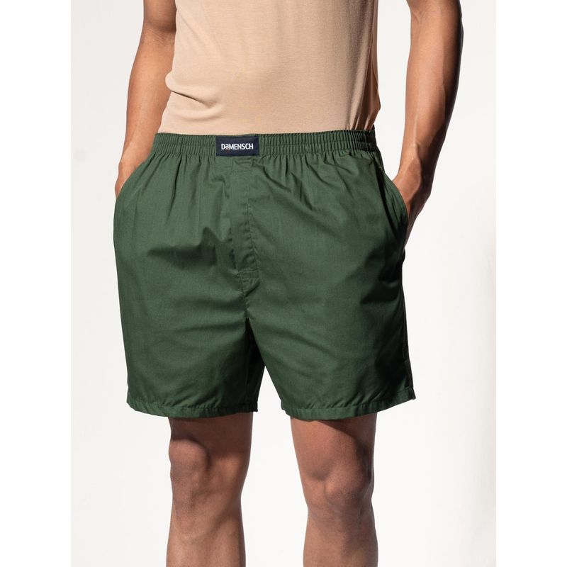 DaMENSCH Men Breeze Ultra-Light Solid Cotton Boxer Short (S)