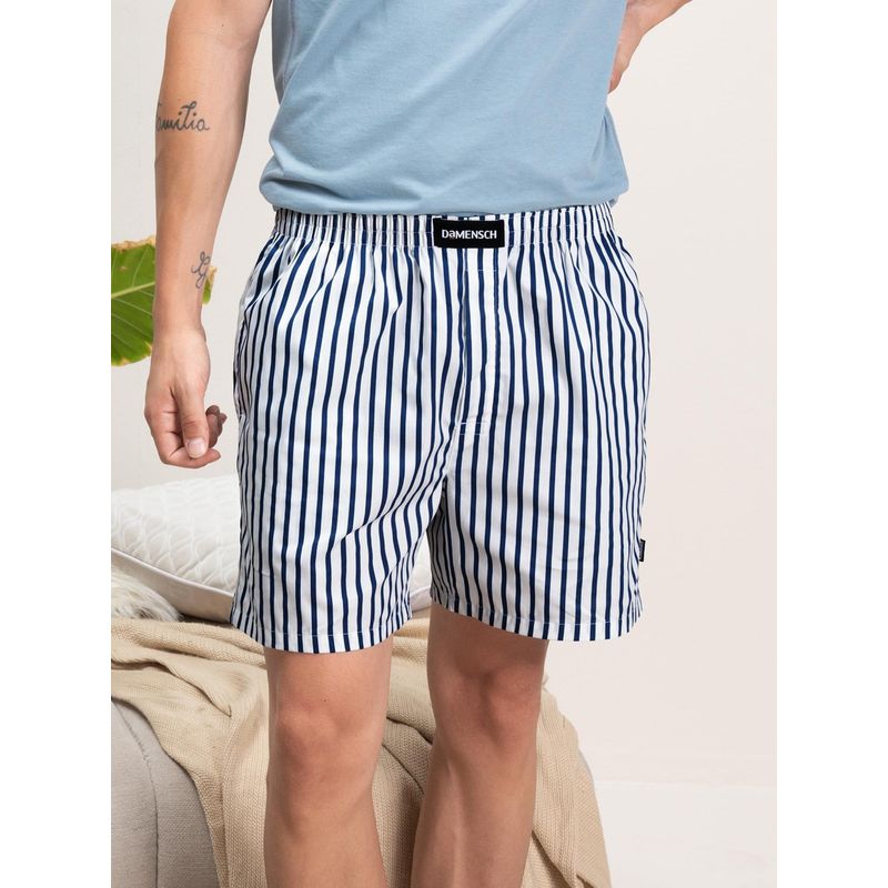 DaMENSCH Men Breeze Ultra-Light Printed Cotton Boxer Short (S)