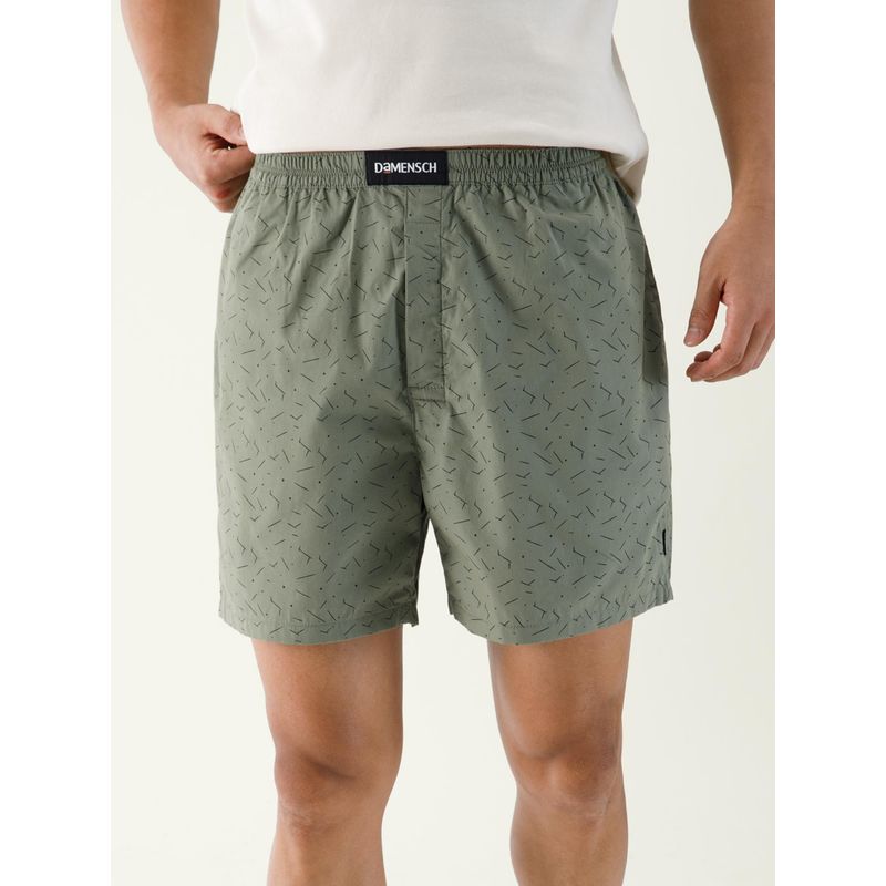 DaMENSCH Men Breeze Ultra-Light Printed Cotton Boxer Short (S)