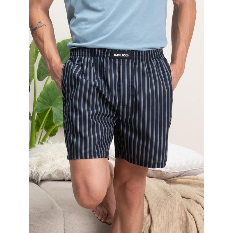 DaMENSCH Men Breeze Ultra-Light Printed Cotton Boxer Short (S)