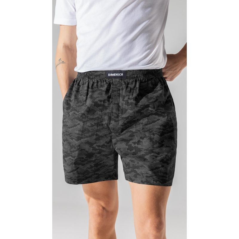 DaMENSCH Men Breeze Ultra-Light Printed Cotton Boxer Short (S)