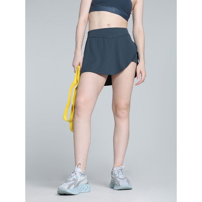 Puma Asymmetric Womens Blue Knitted Shorts (XL)