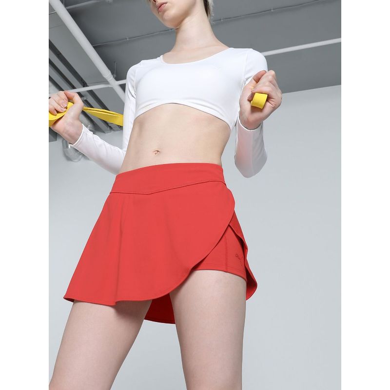 Puma Asymmetric Women's Red Knitted Shorts (XL)