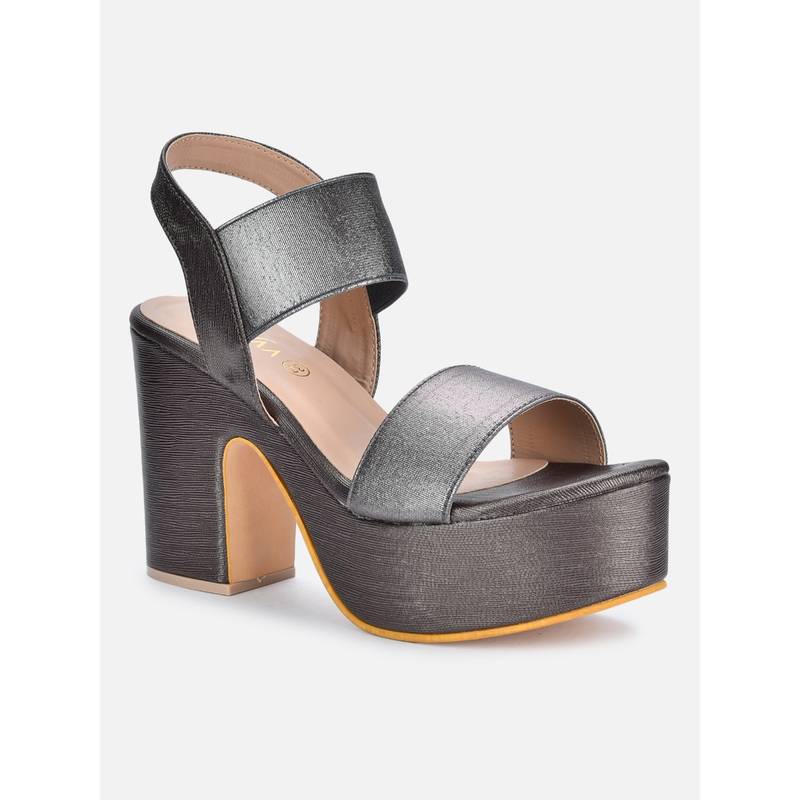 VALIOSAA Metallic Solid-Plain Heels (EURO 36)