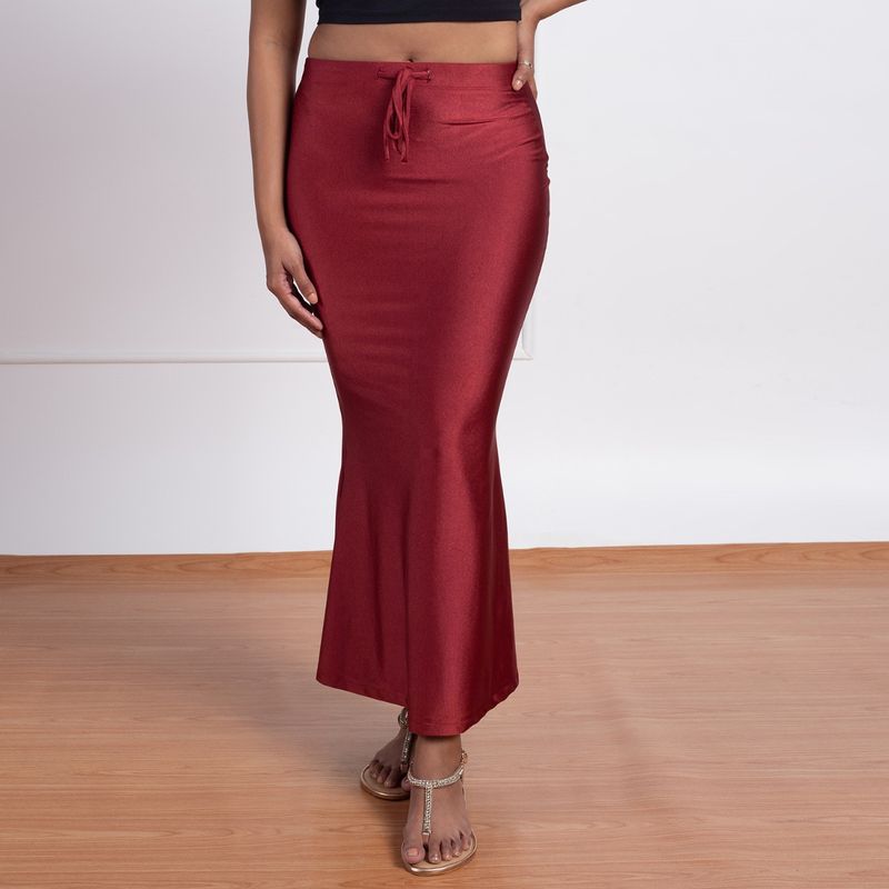 Nykd By Nykaa NYOE01-Mermaid Saree Petticoat-Maroon (S)