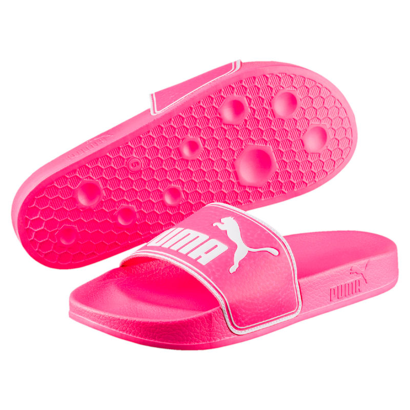 Fuzzy pink discount puma slides