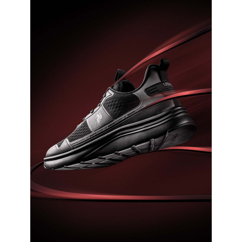 U.S. POLO ASSN. Men Krusso 2.0 Black Uspa Sport Sneakers (UK 7)