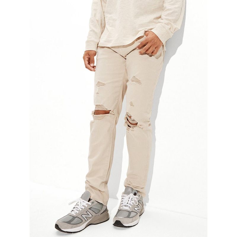 American Eagle Beige Solid Jeans (33) (33)