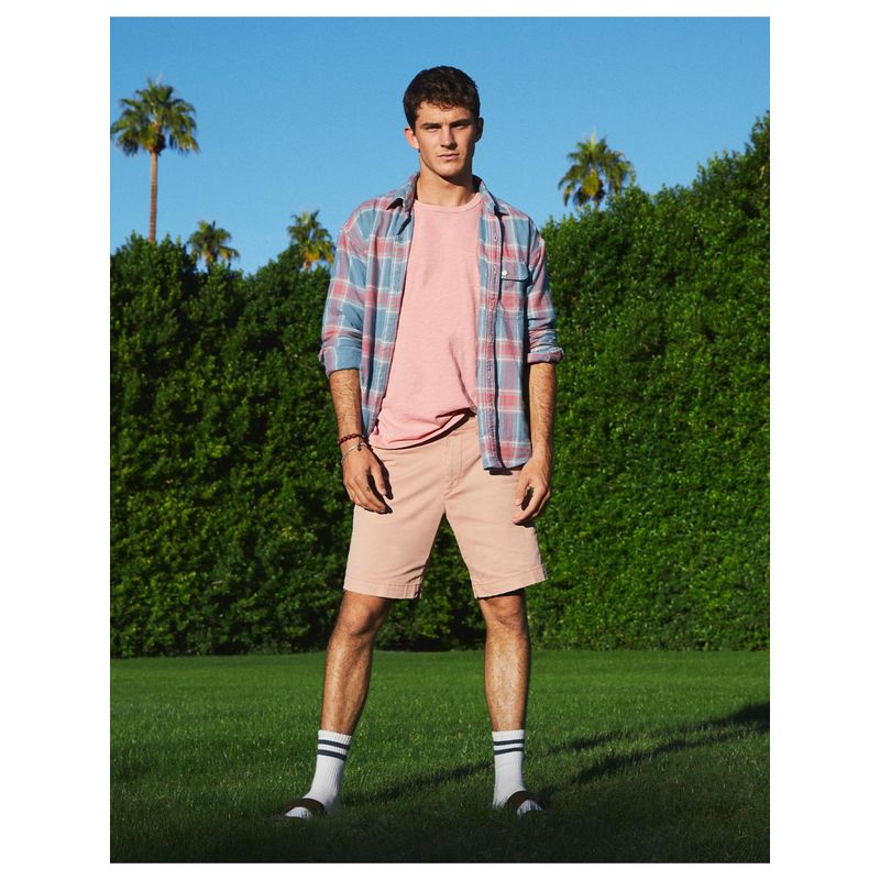American Eagle Pink Solid Shorts (28) (28)