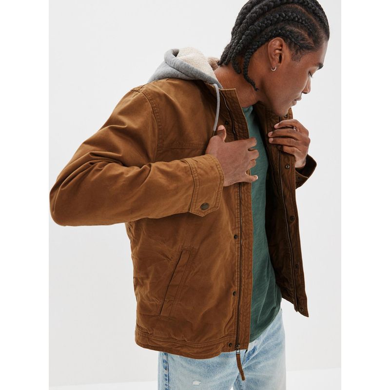 American Eagle Men Brown Workwear Jacket (M)