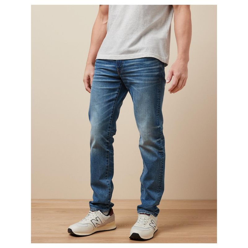 American Eagle Men Blue Easyflex Slim Straight Jeans (34)