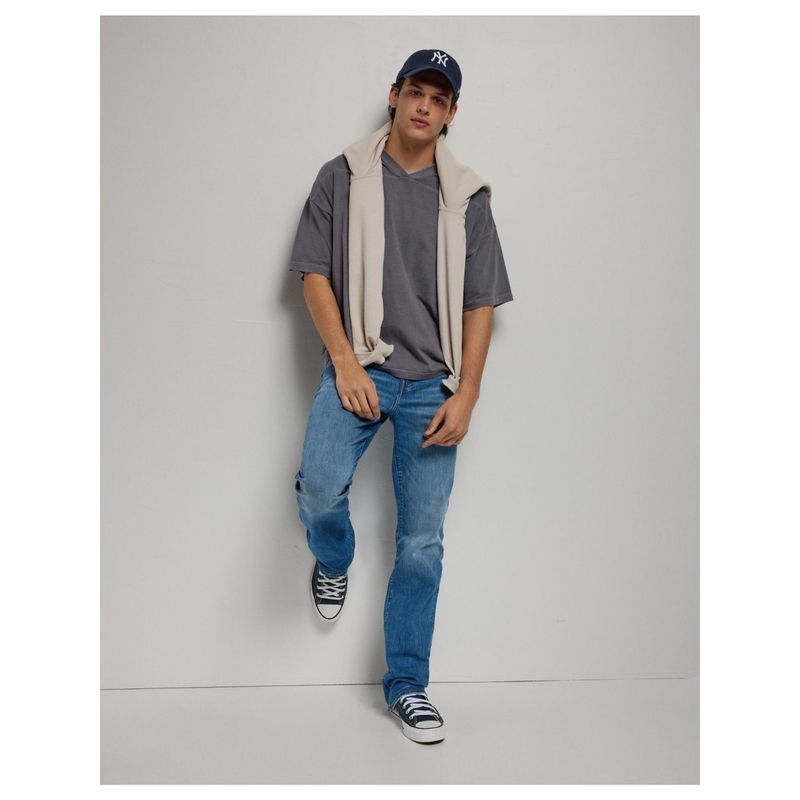 American Eagle Men Blue Airflex+ Slim Bootcut Jeans (33)