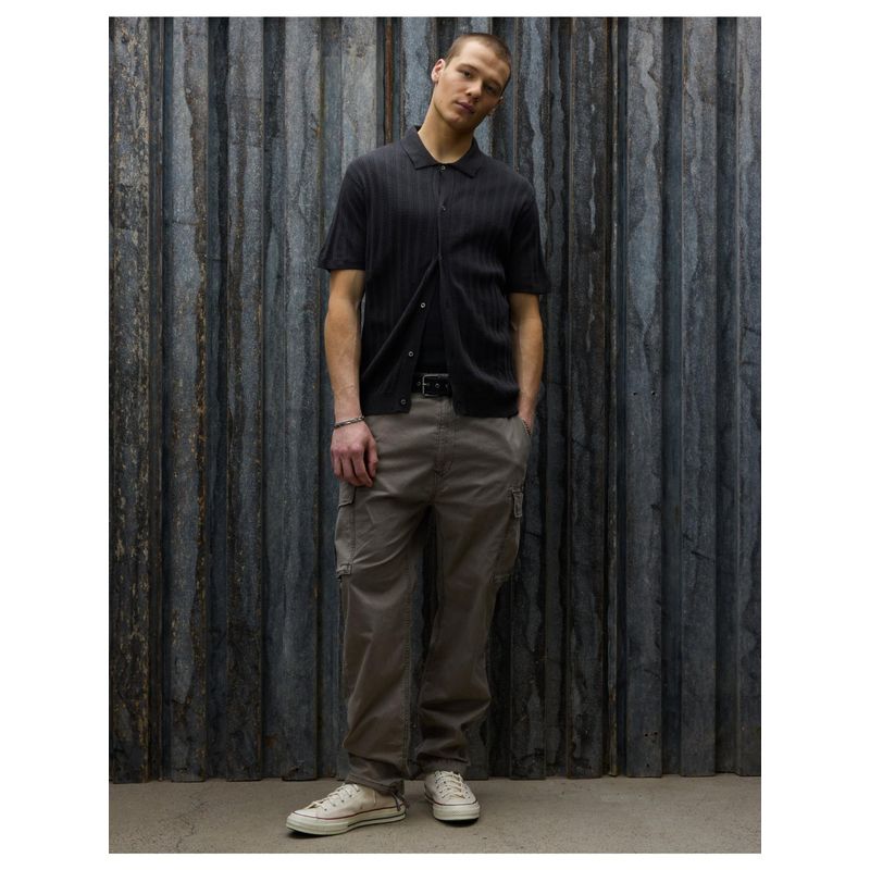 American Eagle Men Grey Flex Lived-In Cargo Pant (30 x 30)