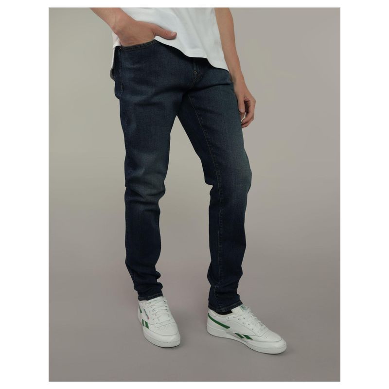 American Eagle Men Navy Blue Airflex Athletic Skinny Jeans (32)