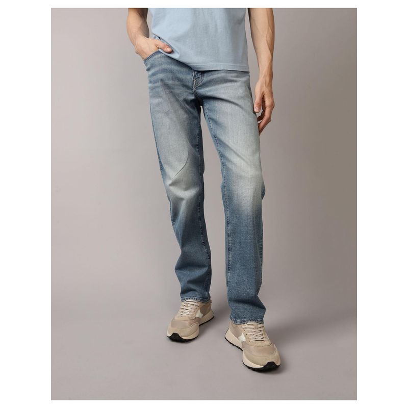 American Eagle Men Blue Airflex Original Straight Jeans (33)