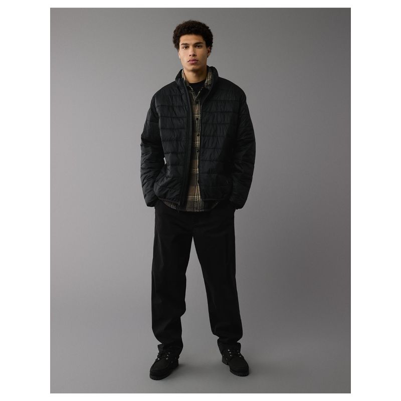 American Eagle Ae Lightweight Black Puffer Jacket (L)