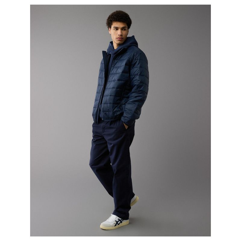 American Eagle Ae Lightweight Navy Blue Puffer Jacket (XS)