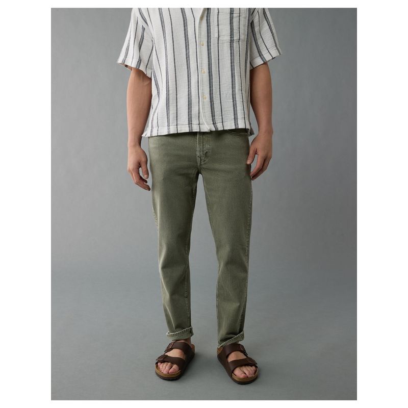 American Eagle Men Grey Easyflex Tencel Fibers Slim Straight Jeans (32 x 32)