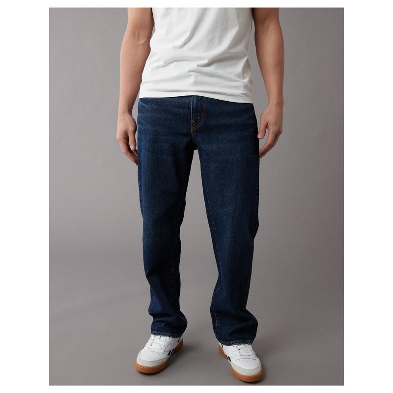 American Eagle Mens Navy Blue Easyflex Loose Jeans (32)