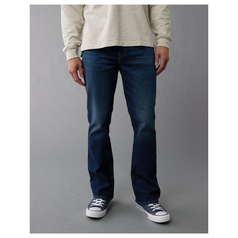 American Eagle Men Blue AirFlex+ Slim Bootcut Jeans (34)