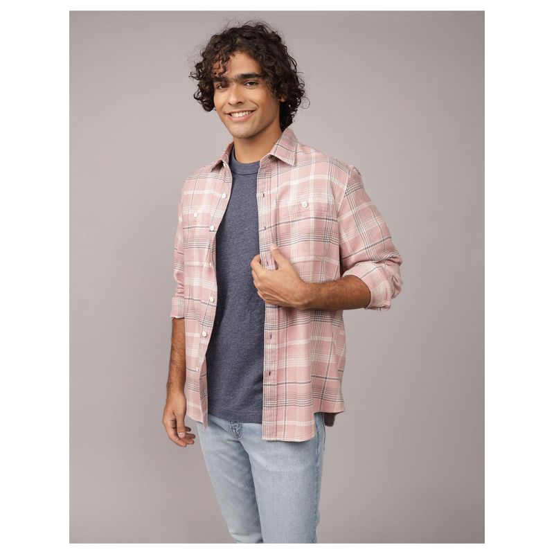 American Eagle Men Pink Shirt (XS)