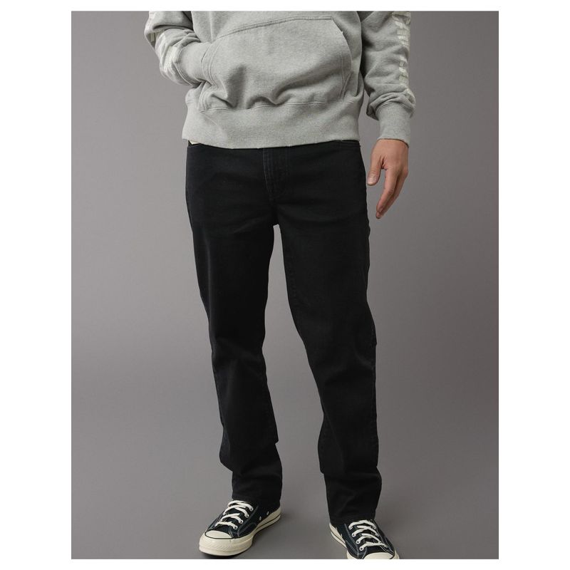 American Eagle Men Always Black Air Flex Original Straight Jeans (29)