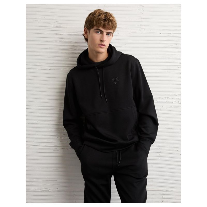 American Eagle Men Bold Black 24/7 Hoodie (XL)