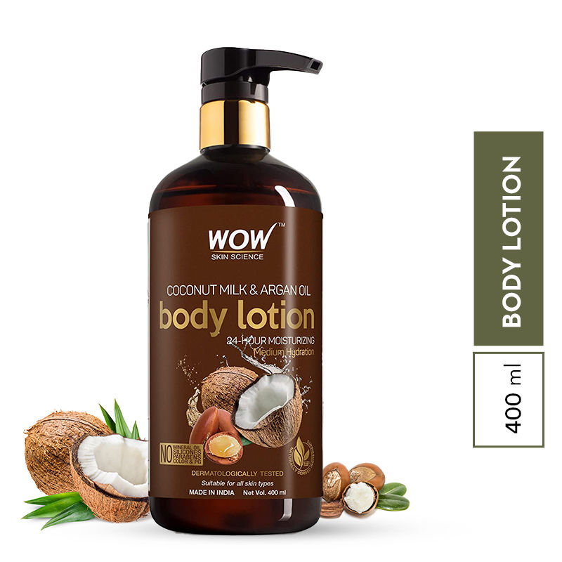 WOW Skin Science Coconut Milk & Argan Oil Body Lotion No Mineral Oil