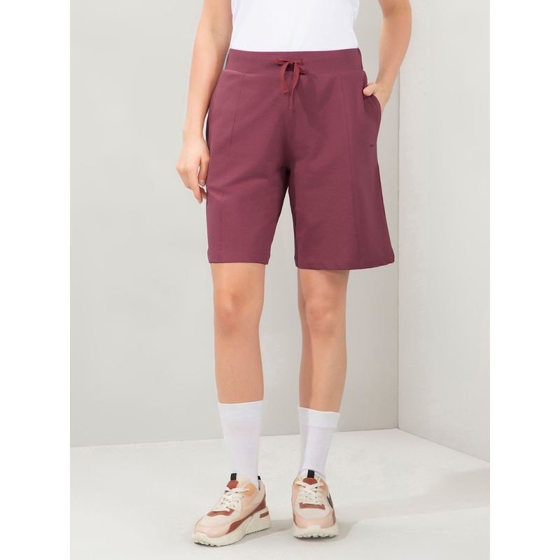 Amante Women Knee Length High Rise Relaxed Fit Solid Shorts-Brown (XL)