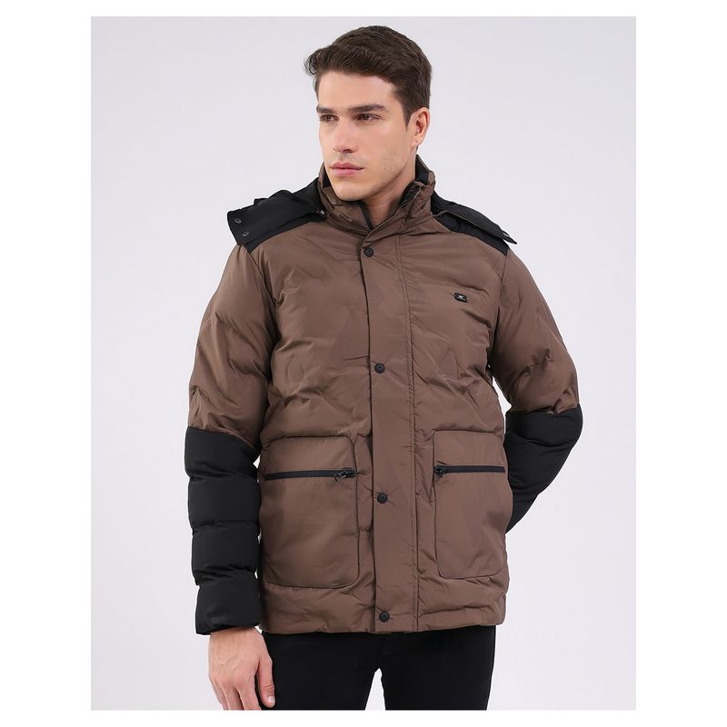 Monte Carlo Men Polyester Blend Hooded Jacket (M)
